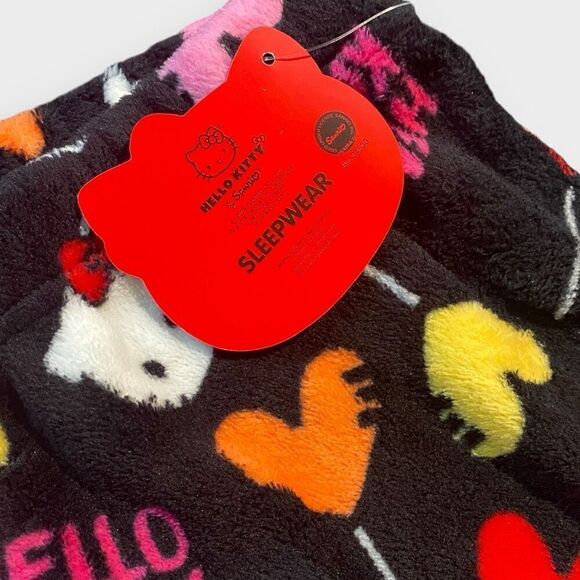 Hello Kitty “Heart Suckers” Fuzzy Soft Touch Pajama Pants Womens size X-Large - Picture 9 of 11